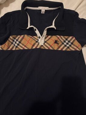 Burberry boys Navy Polo